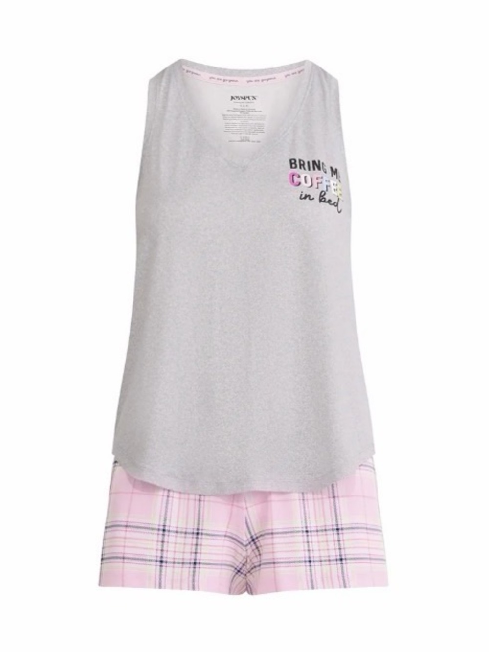 Printed Tank Top and Shorts Pajama Set, 2-Piece